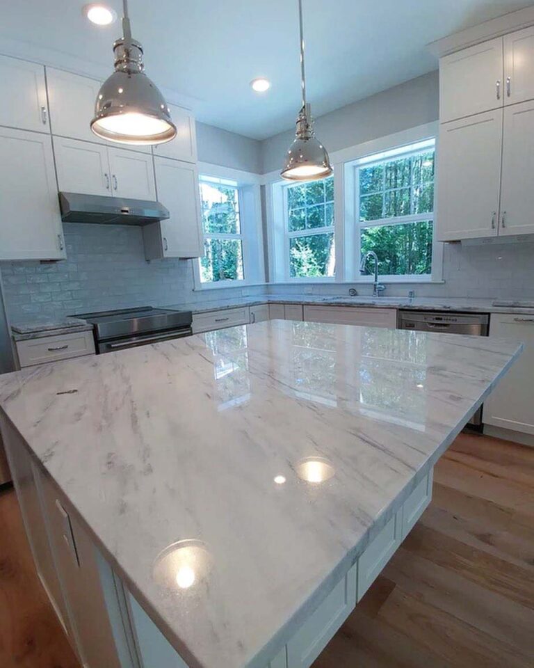 A Polished Marble Kitchen